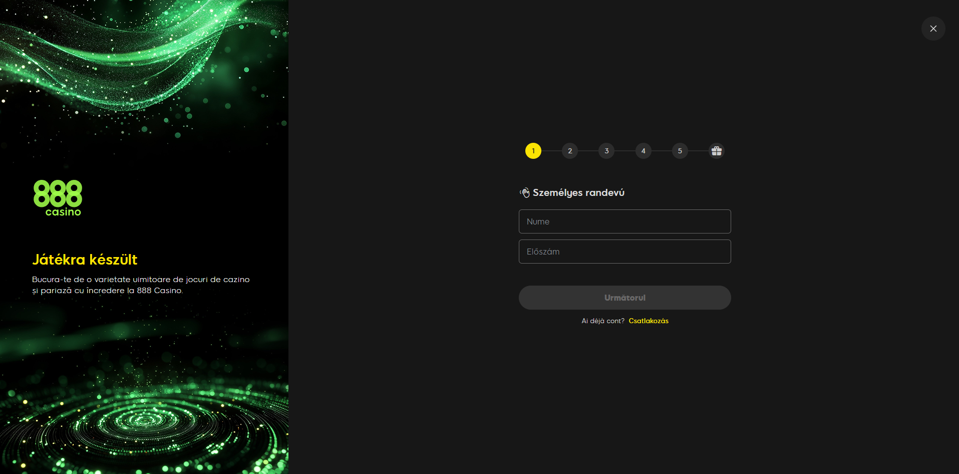 888 casino regisztrációs útmutató
